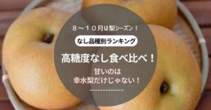 美味しい梨品種別ランキング★甘いのは幸水梨だけじゃない！高糖度なし食べ比べ！８～１１月は梨シーズン！