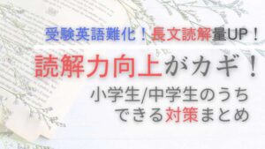 受験英語難化！長文読解量UP！読解力向上がカギー小学生/中学生のうちにできる対策まとめ