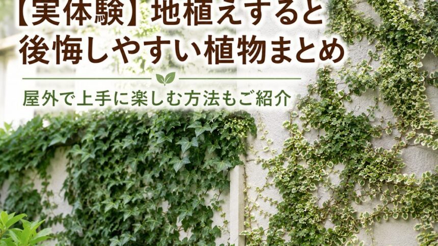 地植えすると後悔しやすい植物7選|実体験をもとに屋外で上手に楽しむ方法もご紹介